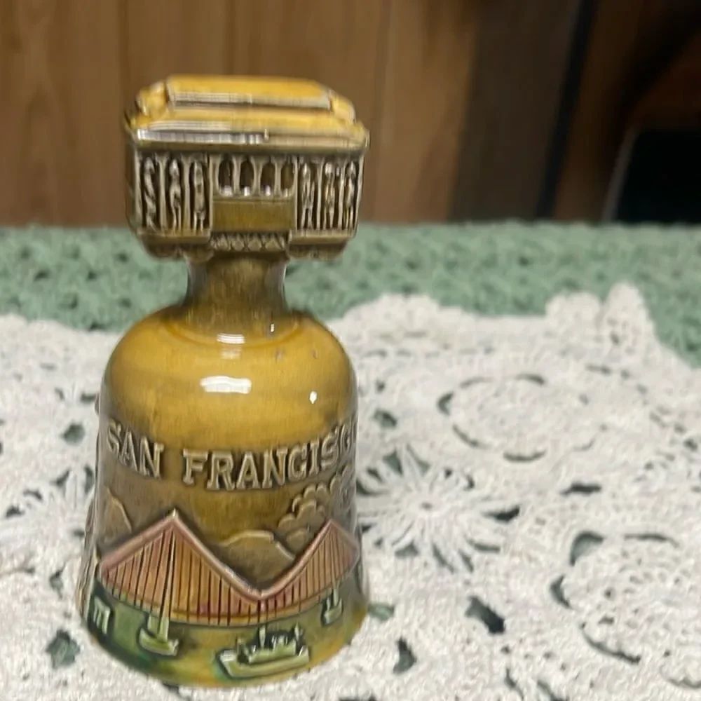 Vintage SanFrancisco Trolley Cable Car Ceramic Bell